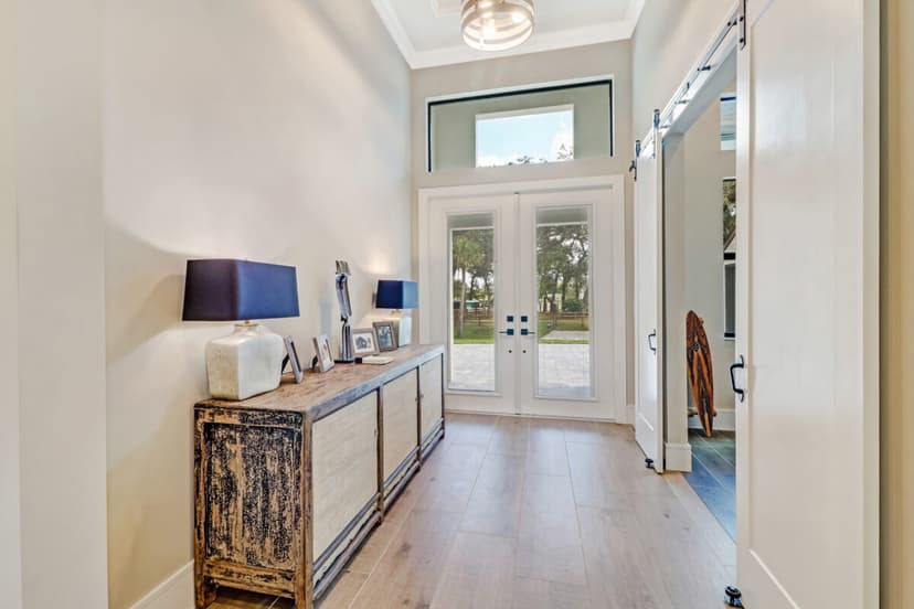Custom home entry hall