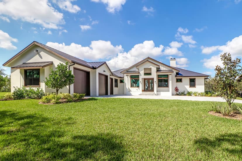 Custom home front exterior