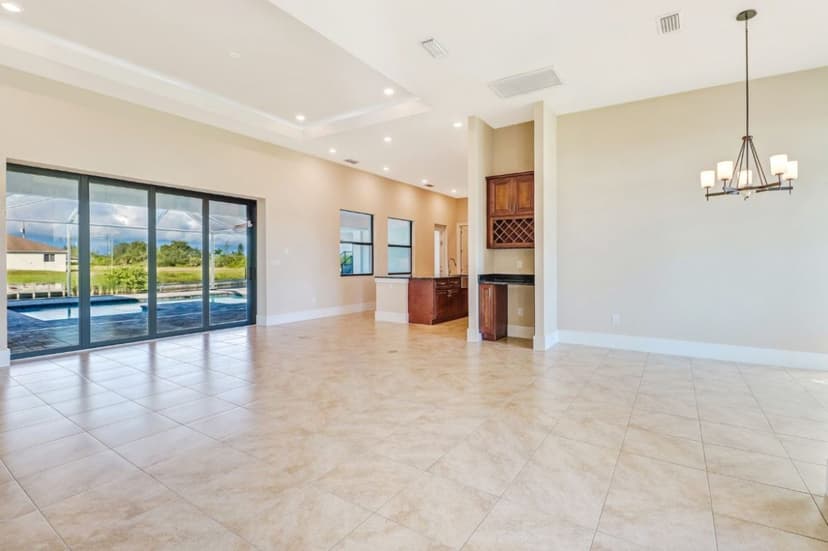 Custom home living area