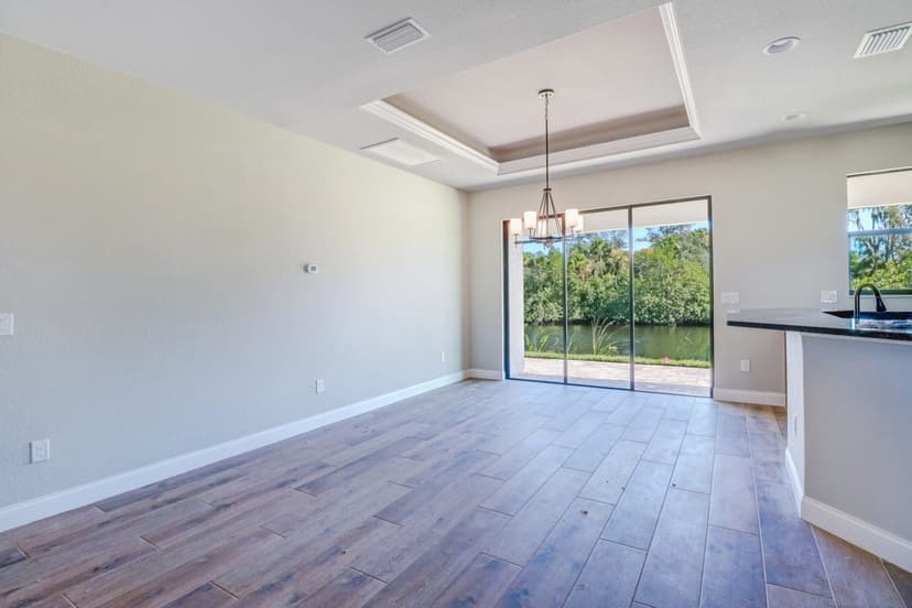 Custom home living area