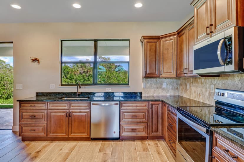 Custom home kitchen with island