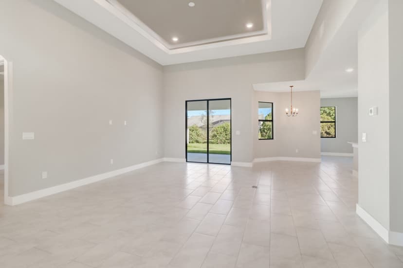 Custom home living area