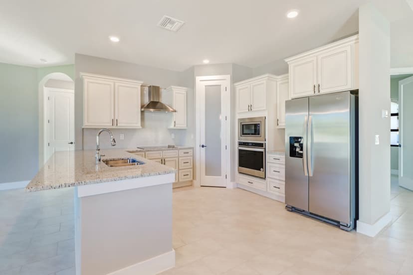 Custom home kitchen with island