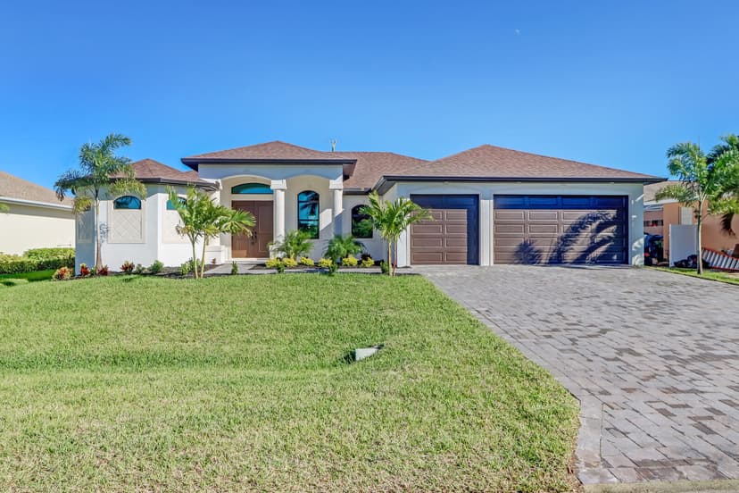 Custom home front exterior