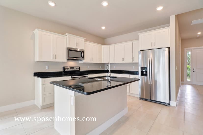 Custom home kitchen with island