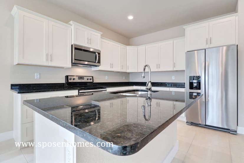 Custom home kitchen with island