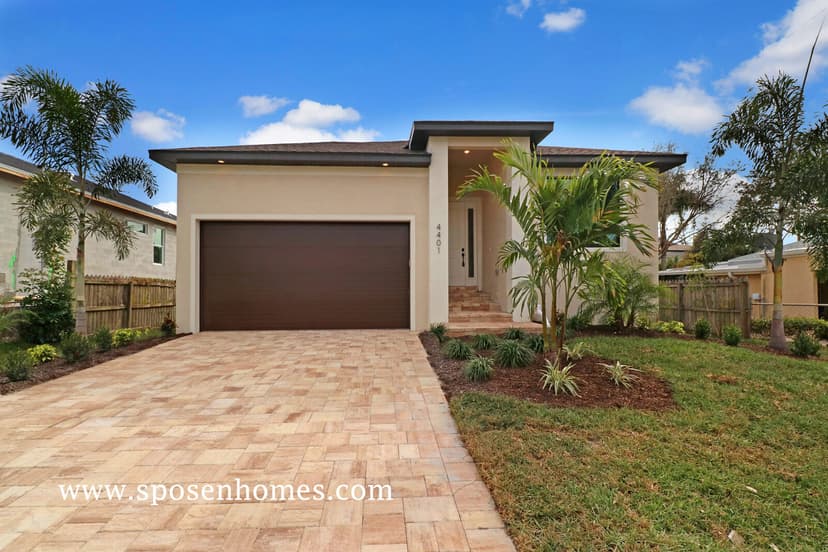 Custom home front exterior