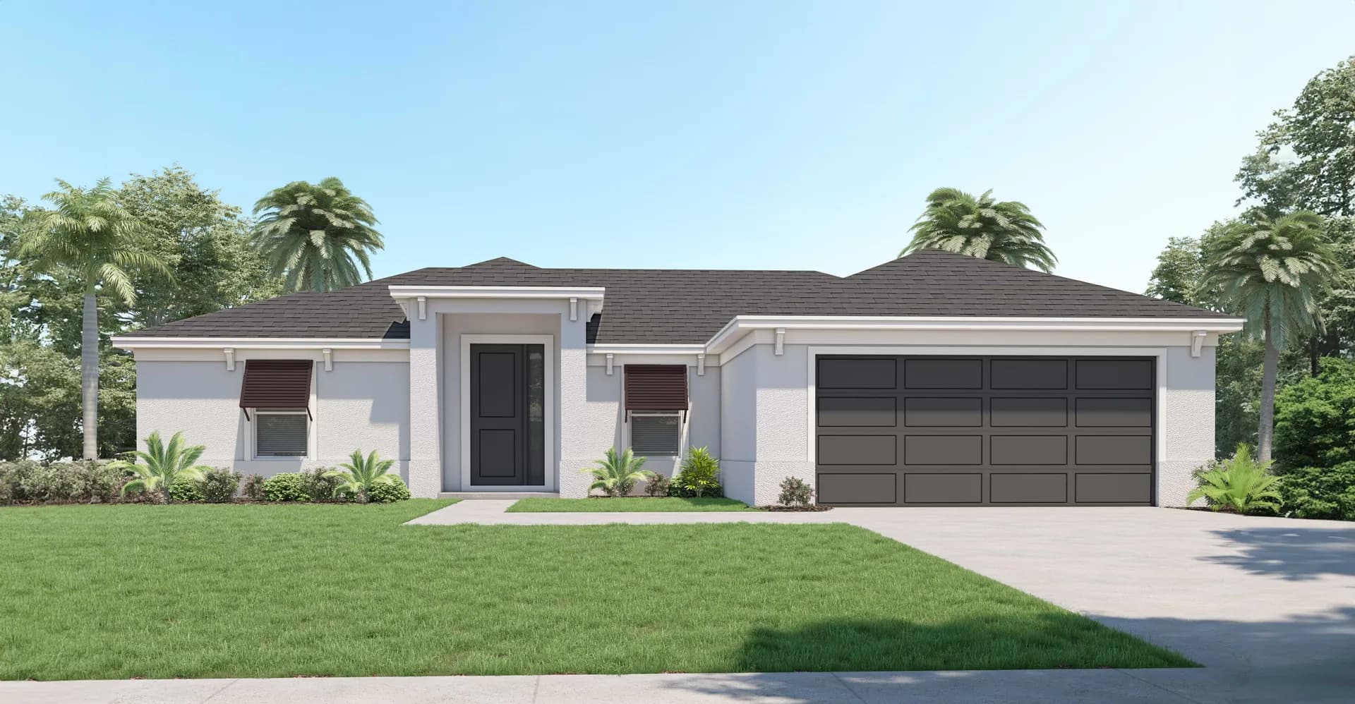 Cabana — Coastal front exterior elevation
