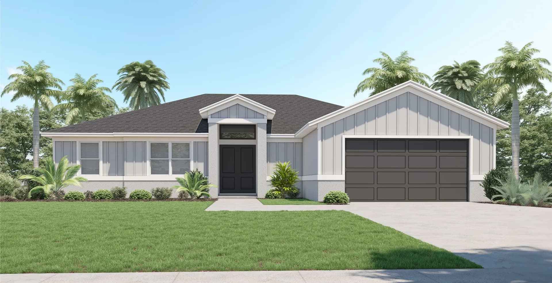 Catalina — Transitional front exterior elevation