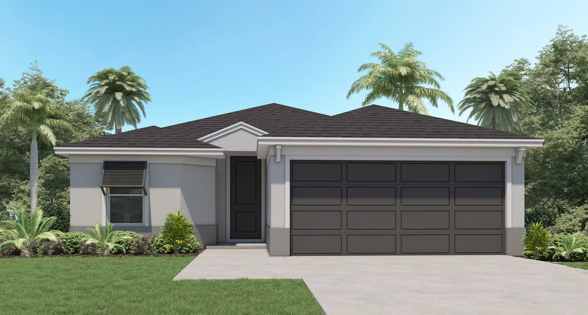 Chalet — Coastal front exterior elevation