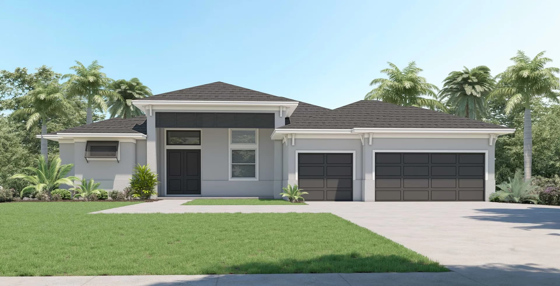 Mira Vista — Coastal front exterior elevation