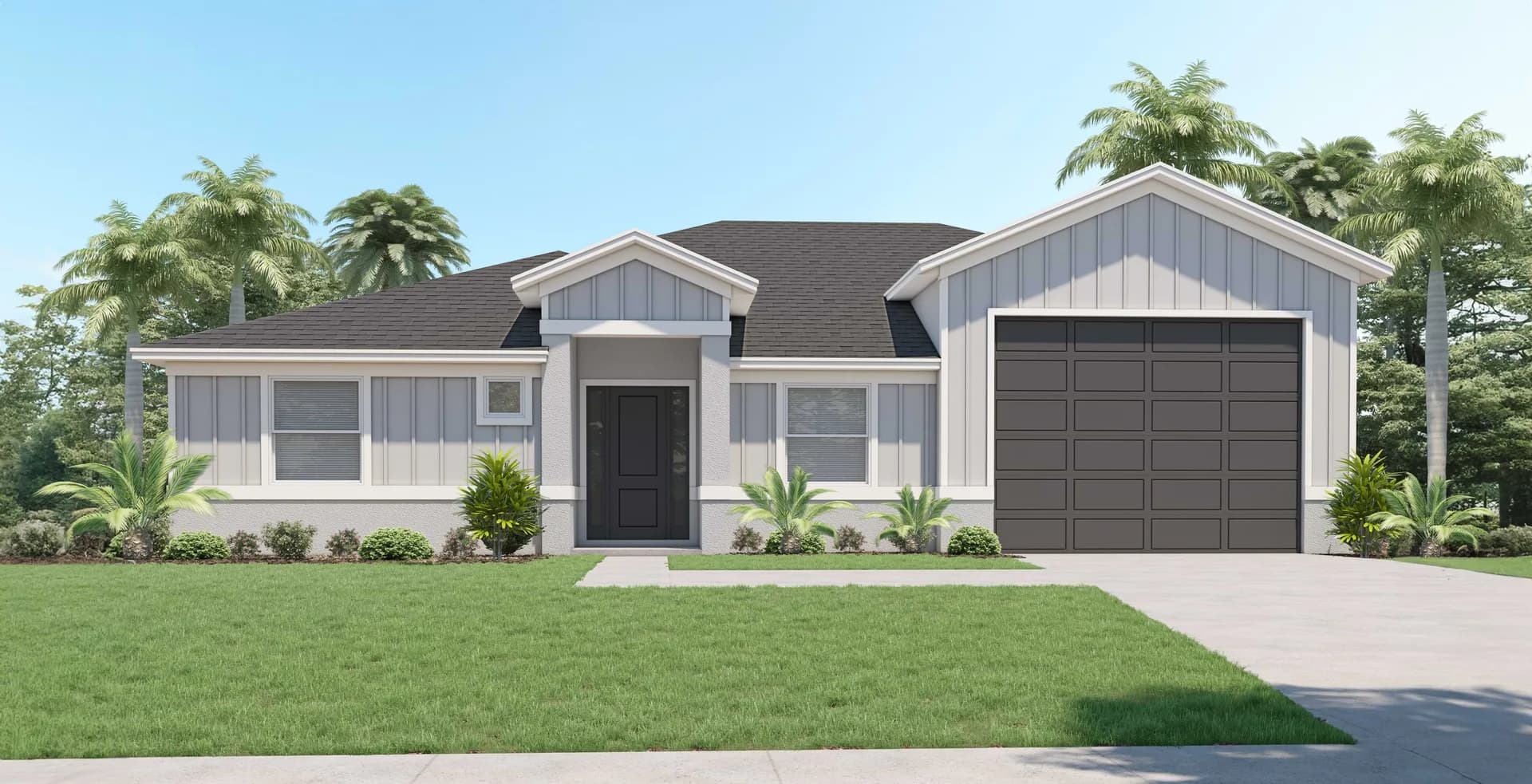 Ventura — Transitional front exterior elevation