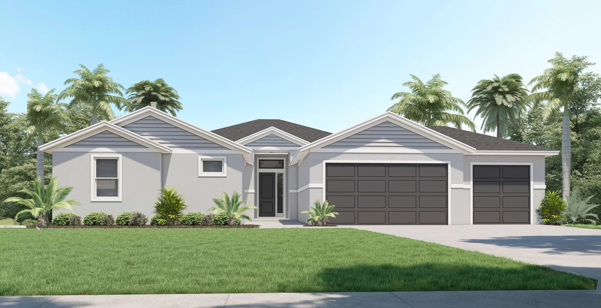 Harmony — Transitional front exterior elevation